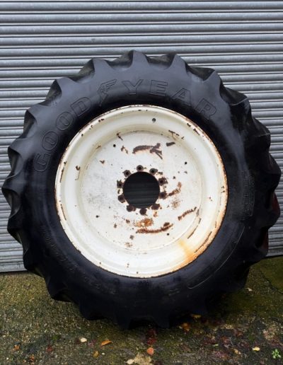 Goodyear tyres on stud wheels - single wheel detail