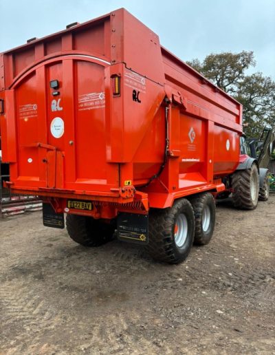 6 Tonne Silage Trailer rear view.